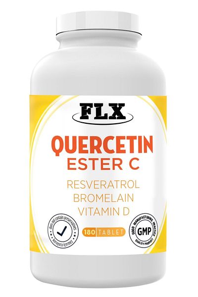 FLX 180 Tablets - Quercetin, Quartzetin, Rosehip, Magnesium Ester Vitamin C and Routine Complex