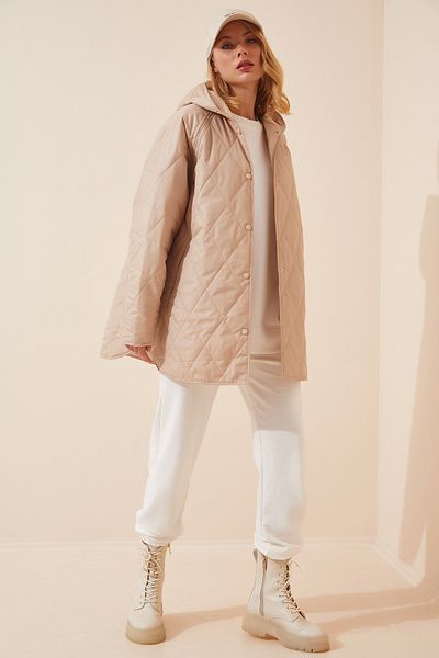 Happiness İstanbul Winterjacke - Beige - Puffer