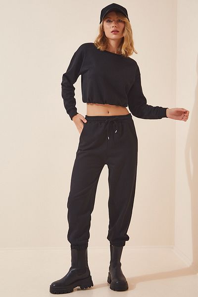 Happiness İstanbul Sweatsuit - Black - Regular fit