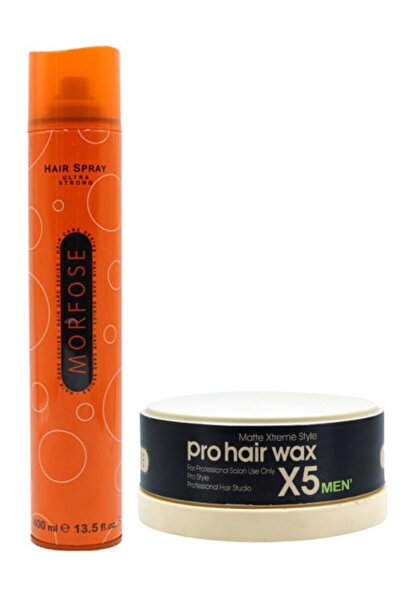 Morfose Saç Spreyi Turuncu 400ml Pro Hair Wax X5 Men Matte Xtreme Style 150ml