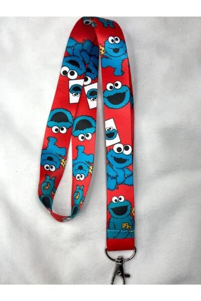 Hediyebum Sesame Street Cookie Monster Neck Strap