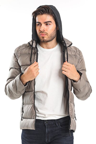 Slazenger HARU Ανδρικό Μπουφάν & Παλτό Μπεζ