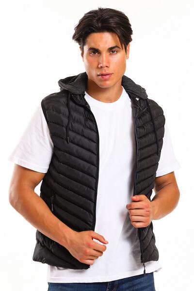 Slazenger Μαύρο ανδρικό γιλέκο - Κομψό και άνετο