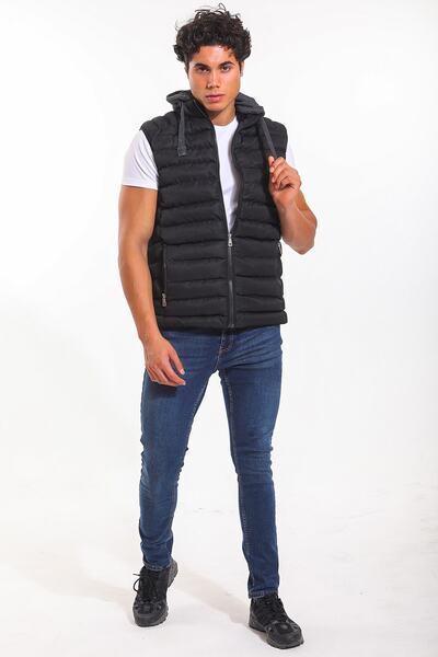 Slazenger Hour Ανδρικό Αθλητικό Γιλέκο Μαύρο St21ye006-500 V2