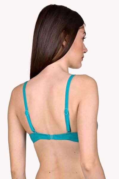 Lisca Itala Marına Γυναικείο Μπλε Underwire Sungersless Gathering Snatch Top