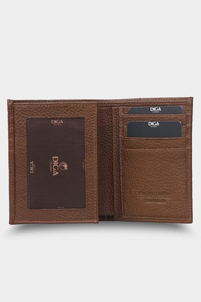 DİGA New Tan Classic Vertical Men's Wallet