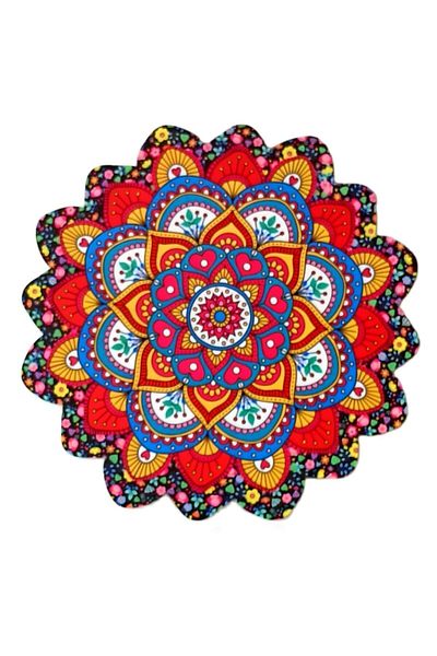 Mixperi Mandala Patterned Wooden Trivet