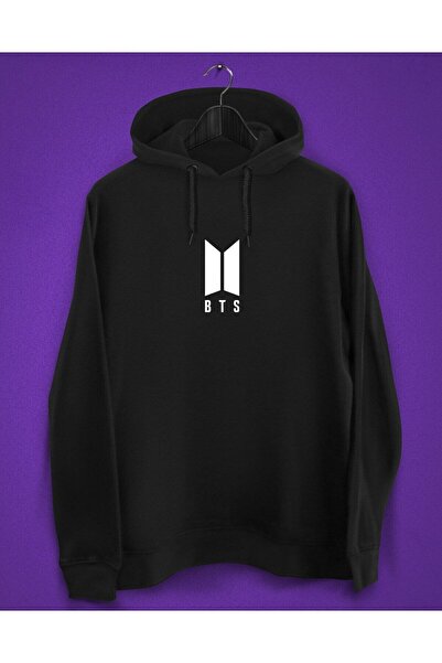 IvırZıvır Μαύρο φούτερ με στάμπα Bts, unisex