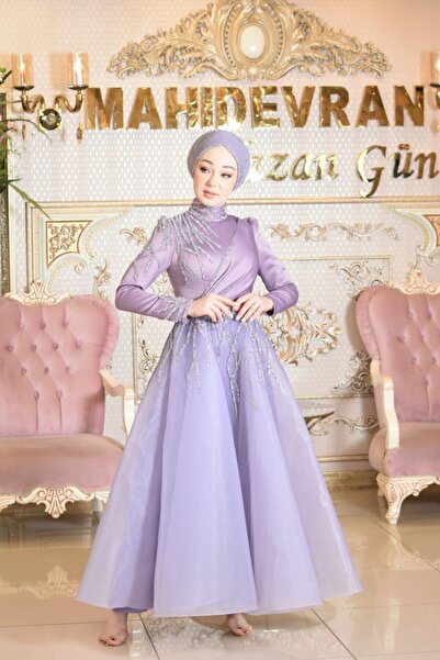 MAHİDEVRAN Aylin Lila Abiye Elbise
