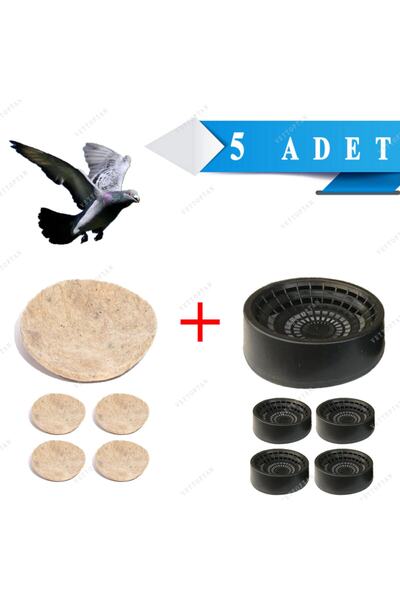 Genel Markalar 5 Adet Delikli Oval Folluk Ve 5 Adet Yün Keçe Güvercin Delikli...