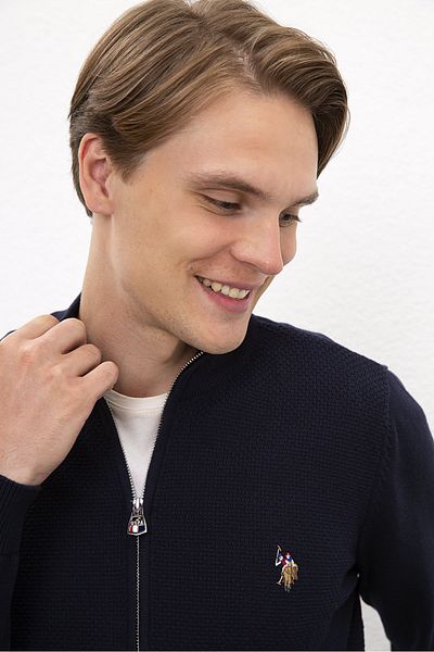 U.S. Polo Assn. Μαύρη ανδρική ζακέτα
