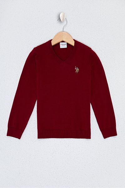 U.S. Polo Assn. Pulover pentru băiat roșu