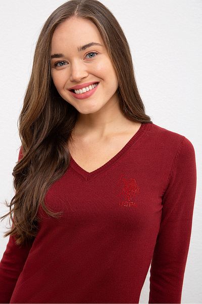 U.S. Polo Assn. Pulover roșu de damă