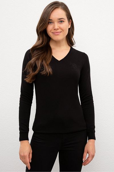 U.S. Polo Assn. Pulover de damă negru