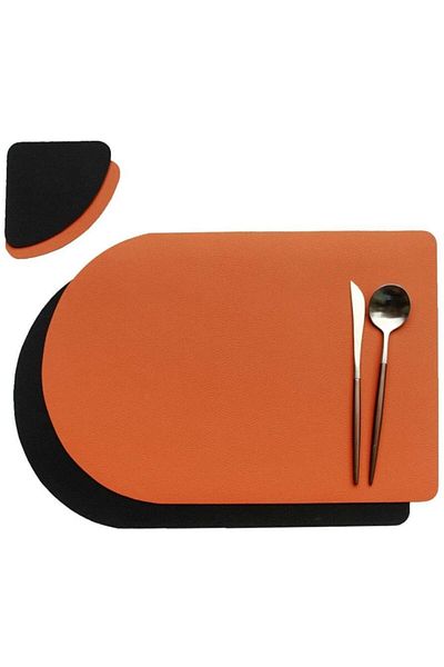ASENA DESİGN Brown American Service Leather 12 Piece Tulipa