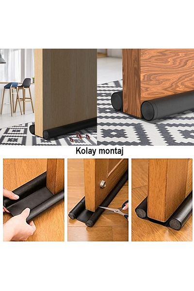 MC CENTER Under Door Skirting Wind Dust Cold Prevention Sponge Wick Door Mat 2 (Two) Pieces
