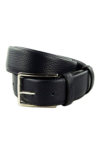 EMNANA Tek Dikişli Yumuşak Dana Derisi Kemer - Lacivert