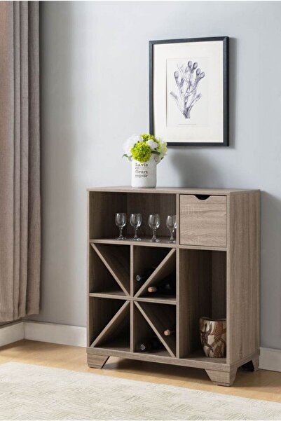 Latanwood Ahşap Şarap Dolabı
