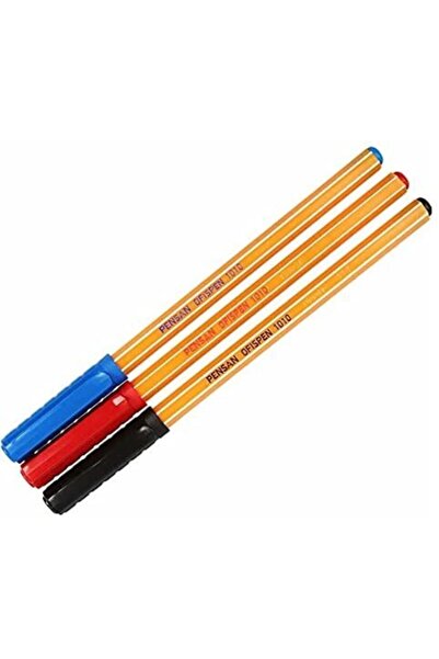 Pensan 1010 1.0 Mm Tükenmez Kalem 3 Renk Çeşitli 3 Adet