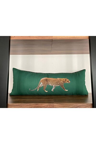 KIRLENTİM E812-3080 Κάλυμμα μαξιλαριού με διπλή πλευρά με μοτίβο λεοπάρ με πλ...