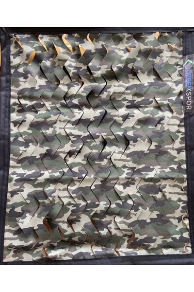 ÖZBEK Yeşil Kamuflaj Örtü Ağ - Gölgelik Dekoratif - 3x5 Metre