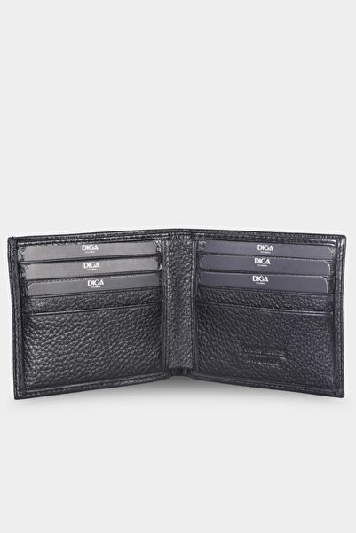 DİGA Appo Siyah Klasik Deri Erkek Cüzdanı