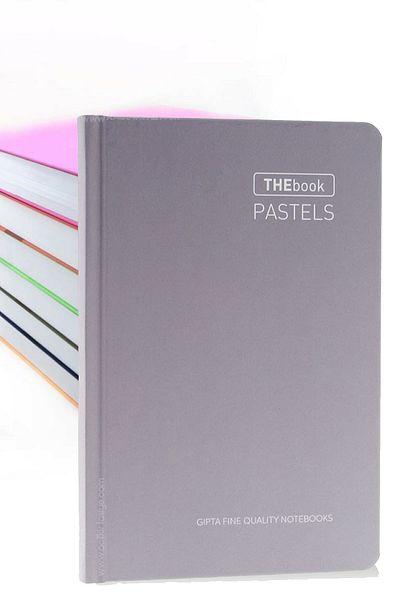 Gıpta The Book Pastel 20x28 400 Sheets 4 Compartments Hard Cover Hardcover Notebook (3485) Striped Gray