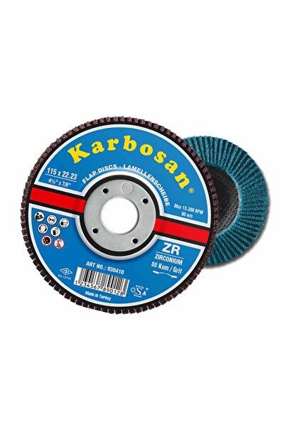KARBOSAN 115mm 80 Kum Zr Flap Disk Zımpara Comfort Line 982185