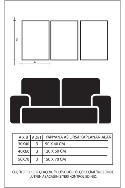 Linacci Üçlü Alüminyum Çerçeveli Poster Seti