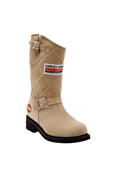 Harley Davidson Laconia Kadın Bej Süet Deri Bot