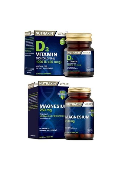 Nutraxin Vitamin D3 and Magnesium Supplement