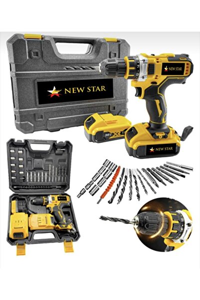 Newstar Profesyonel Metal Şanzıman 24v 5ah Li-on Çift Akülü 24 Parça Uç Setli...