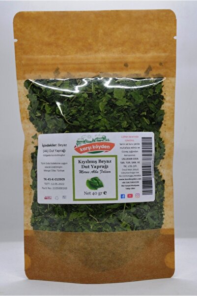 Karşı Köyden Doğal Beyaz Dut Yaprağı Çayı & Vegan Besini - (40gr Kıyılmış)