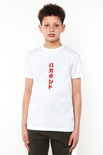 QIVI Unisex dečija bela majica One Punch Man Štampano