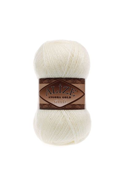 Alize Angora Gold Glitter Χρώμα No -01-κρέμα
