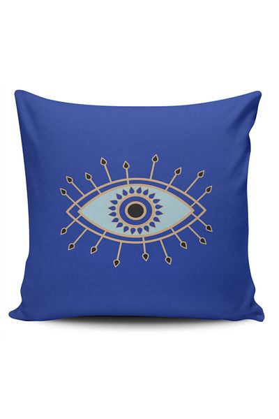 Alacastore Husă de pernă cu imprimare digitală cu două fețe tematice Evil Eye Bead