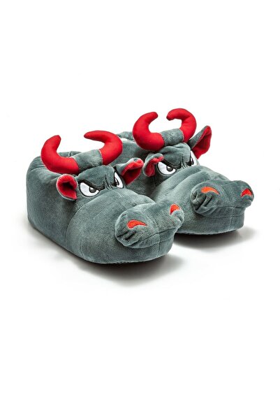 Twigy Tw Taurus Gray Unisex Animal Slippers Yy0252