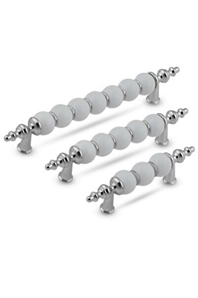 METAX KULP Polimer Misket Kulp 96 mm KROM KULP VESTİYAR MOBİLYA MUTFAK