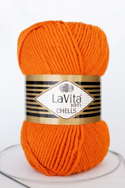 LaVita Yarn خيط الحياكة اليدوي من تشيلز 9554 برتقالي (TAKA YARN)