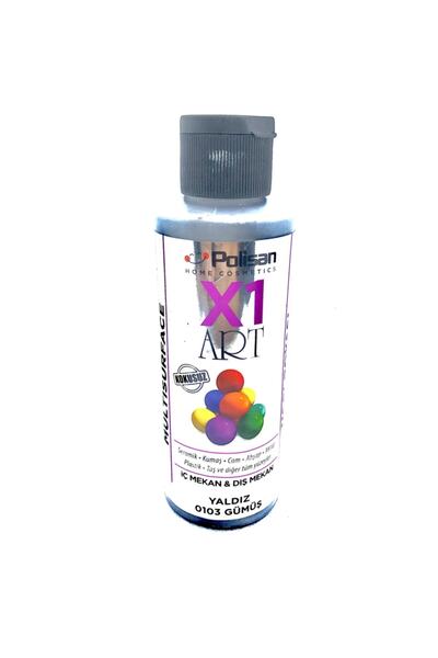 Polisan X1 Art Hobi Multisurface Yaldız Gümüş 0103