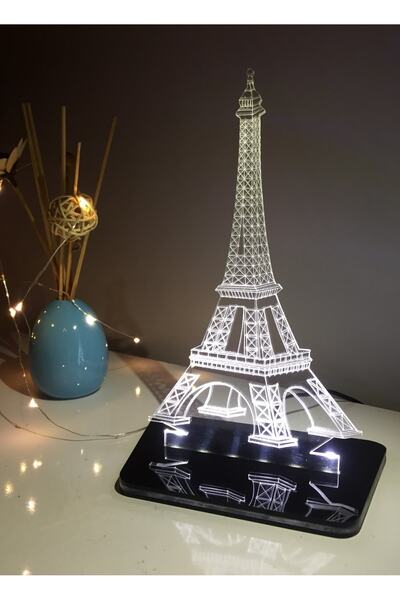 Genel Markalar 3d Eyfel Kulesi Görünümlü Gece Lambası