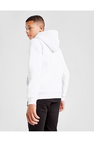 QIVI Hanorac cu glugă cu imprimeu Bubbles, alb, unisex pentru copii