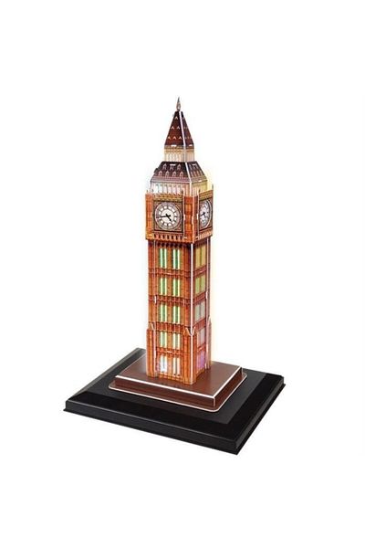 NECO TOYS Necotoys Cub/L501H - England 3D Puzzle, Big Ben Patterned Clock Tower, Led Illuminated