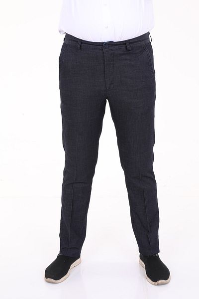 R-Germen Men's Navy Blue Classic Jeans Lycra Trousers