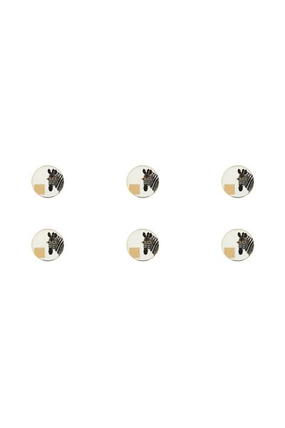 Porland Wild Life Zebra Coasters 10cm 6-pack 04alm006624