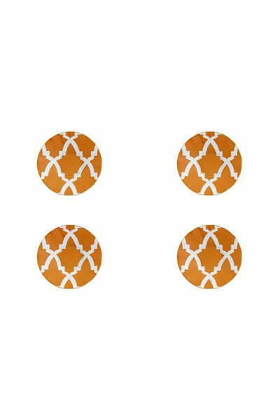 Porland Morocco Orange Ergonomic Tea Plate 12cm Set of 4 04ap021487