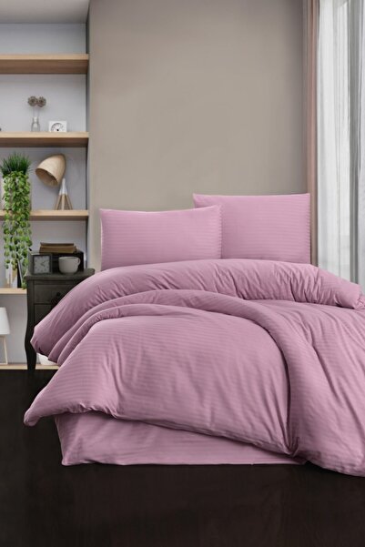 Mulberry Çift Kişilik Nevresim Takımı Pamuk Saten Çizgili %100 Pamuk 200*220 ...