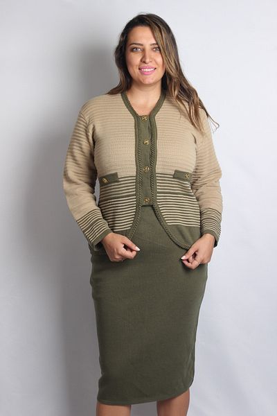 Sude Women's Green 2-Piece Knitwear Set 6030