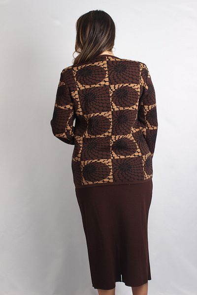 Sude Ekl Brown 2-Piece Knitwear Set 187