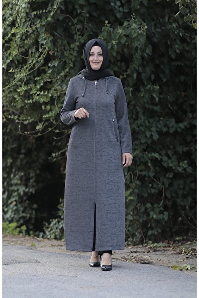 Zey&Ka Butik Kapüşonlu Uzun Ceket